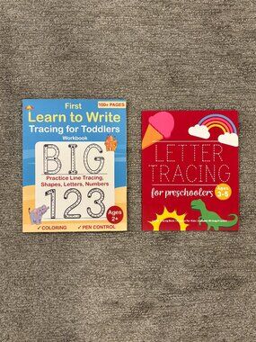 Learn to Write Books - NEVER USED - Set of 2 - Alphabet - Numbers